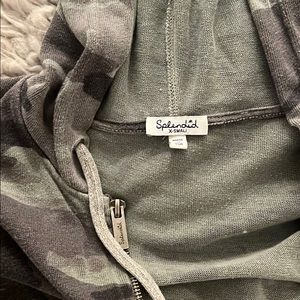 Camouflage Splendid Zip Up Sweatshirt